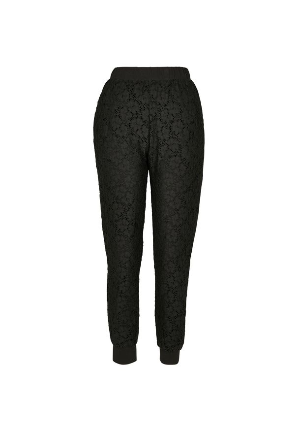 Damskie Spodnie z dżerseju Urban Classics. Kolor: czarny. Materiał: jersey. Długość: długie