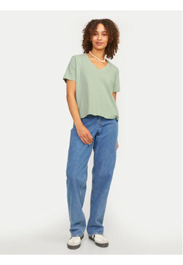 JJXX T-Shirt Annie 12255655 Zielony Regular Fit. Kolor: zielony. Materiał: bawełna