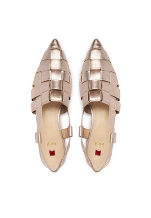 HÖGL Baleriny 1-101931 Złoty. Kolor: złoty. Materiał: skóra