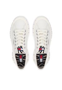 Tommy Jeans Sneakersy Tj Platform Sneaker Zebra EN0EN03070 Biały. Kolor: biały. Materiał: materiał. Wzór: motyw zwierzęcy. Obcas: na platformie #5