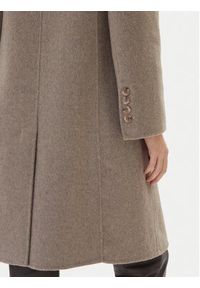ViCOLO Płaszcz wełniany TF0073 Brązowy Regular Fit. Kolor: brązowy. Materiał: wełna