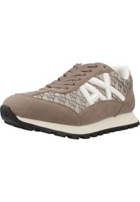 Armani Exchange - Kapcie ARMANI EXCHANGE XW002155 AF1952 Brązowy. Kolor: brązowy. Materiał: syntetyk, tkanina. Styl: sportowy