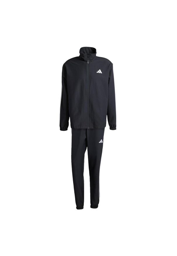 Adidas - Dres Sportswear Basic 3-Stripes Woven. Kolor: czarny. Materiał: dresówka. Sport: fitness