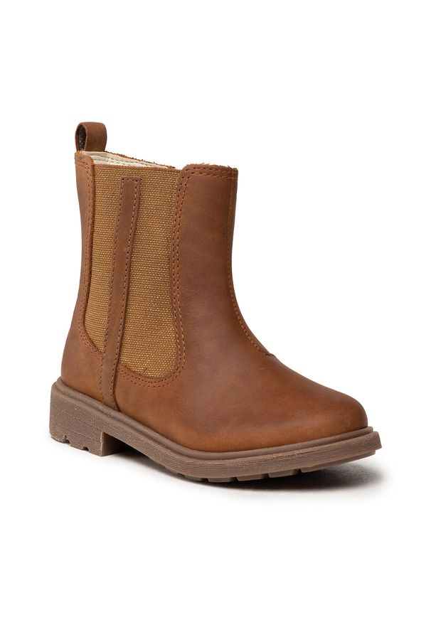 Clarks - Kozaki CLARKS - Astrol Orin T 261541686 Tan Leather. Kolor: brązowy. Materiał: skóra