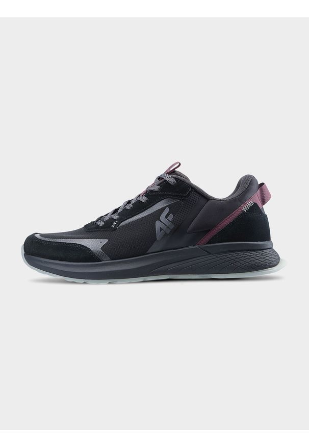 4f - Buty sneakersy ALL-YEAR z wkładką Ortholite męskie - czarne. Kolor: czarny. Materiał: materiał, nylon, skóra, guma. Szerokość cholewki: normalna