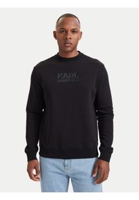 Karl Lagerfeld - KARL LAGERFELD Bluza 705074 564953 Czarny Regular Fit. Typ kołnierza: dekolt w karo. Kolor: czarny. Materiał: bawełna #1