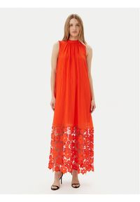 YAS Sukienka letnia Twigsy 26037703 Czerwony Relaxed Fit. Kolor: czerwony. Materiał: lyocell. Sezon: lato