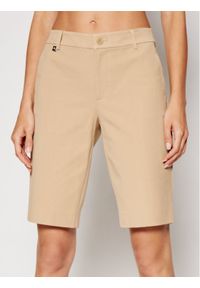 Lauren Ralph Lauren Szorty materiałowe 200661653009 Beżowy Regular Fit. Kolor: beżowy. Materiał: bawełna, wiskoza