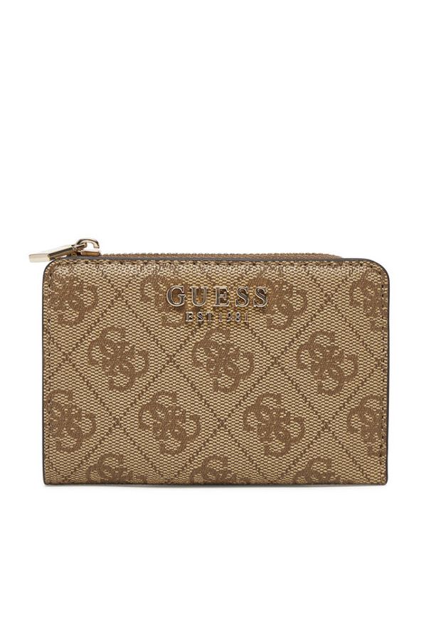 Guess Mały Portfel Damski SWSG85 00156 Beżowy. Kolor: beżowy. Materiał: skóra