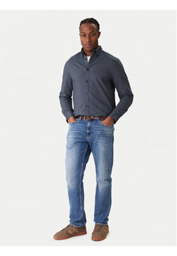 Tommy Jeans Koszula DM0DM22836 Granatowy Regular Fit. Kolor: niebieski. Materiał: bawełna
