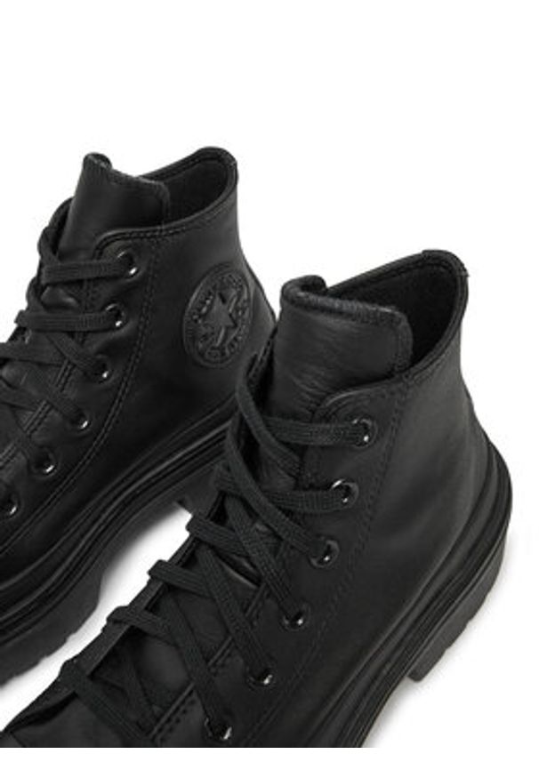 Converse Trzewiki Chuck Taylor All Star Lugged Heel Leather Platform A10369C Czarny. Kolor: czarny. Materiał: skóra. Obcas: na platformie