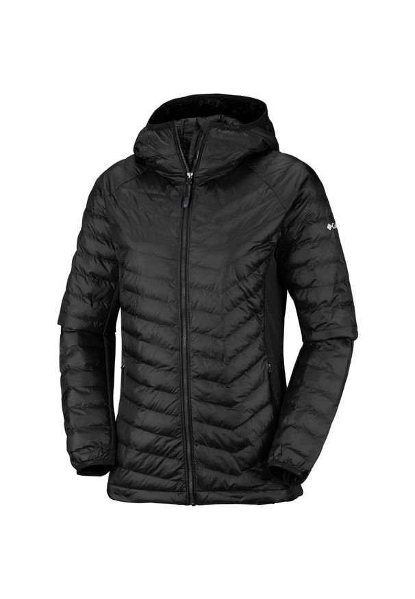 columbia - Kurtka Puchowa Damska Columbia Powder Pass Hooded Jacket. Kolor: czarny. Materiał: puch