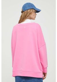 Femi Stories bluza Ria damska kolor różowy gładka. Kolor: różowy. Materiał: materiał, dzianina. Wzór: gładki. Styl: klasyczny #5