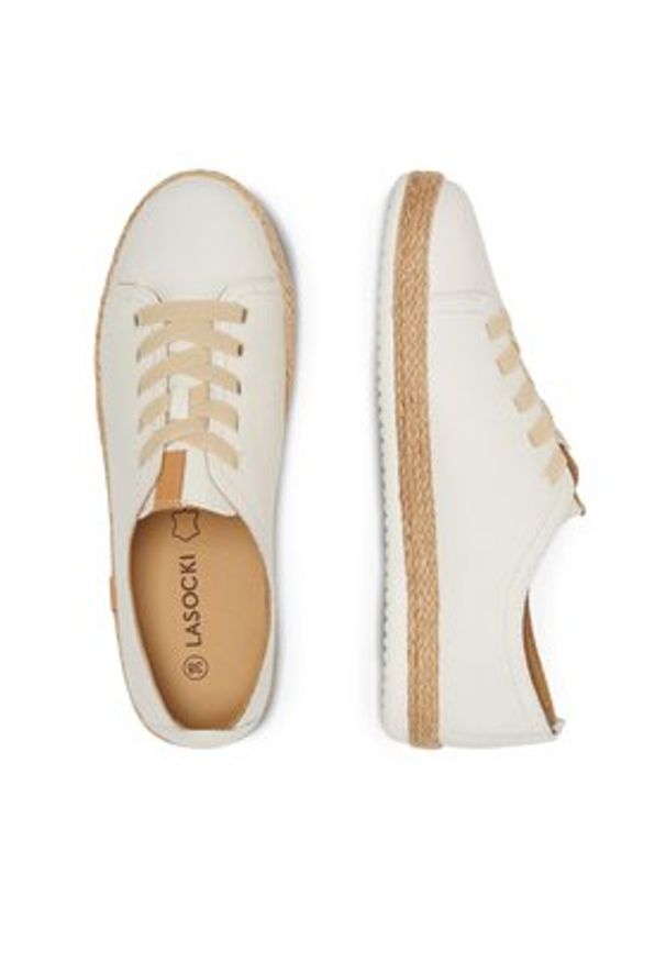 Lasocki Espadryle WI16-BENTA-01 Biały. Kolor: biały. Materiał: skóra