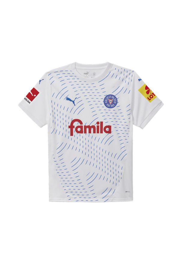 Puma - Młodzieżowa koszulka wyjazdowa Holstein Kiel 24/25 PUMA White Ignite Blue. Kolor: biały, wielokolorowy, niebieski