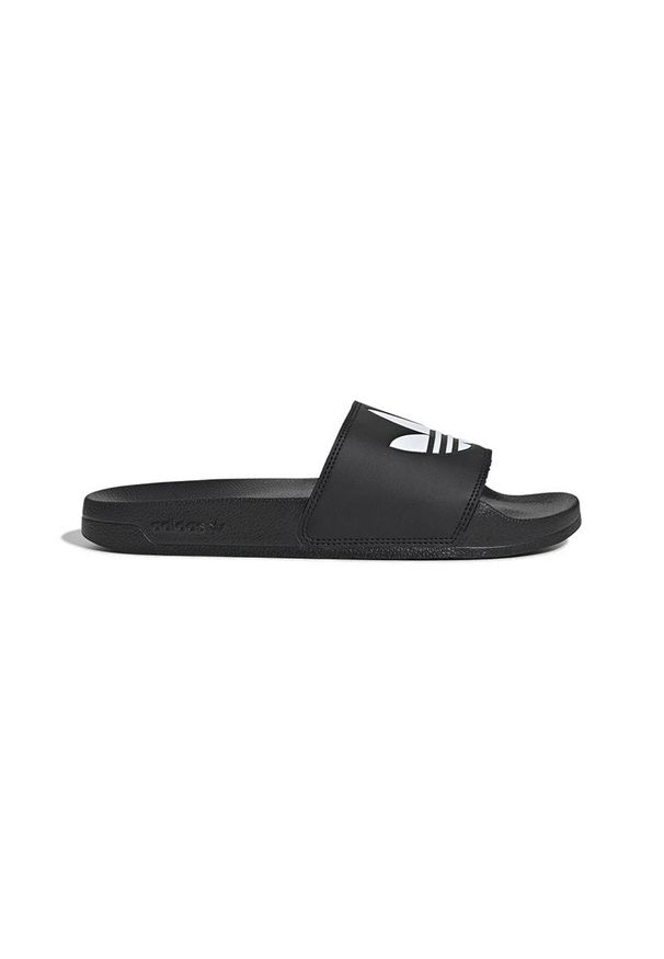 Adidas - Klapki adidas Originals Adilette Lite FU8298 - czarne. Okazja: na co dzień. Zapięcie: pasek. Kolor: czarny. Materiał: syntetyk, skóra ekologiczna. Szerokość cholewki: normalna