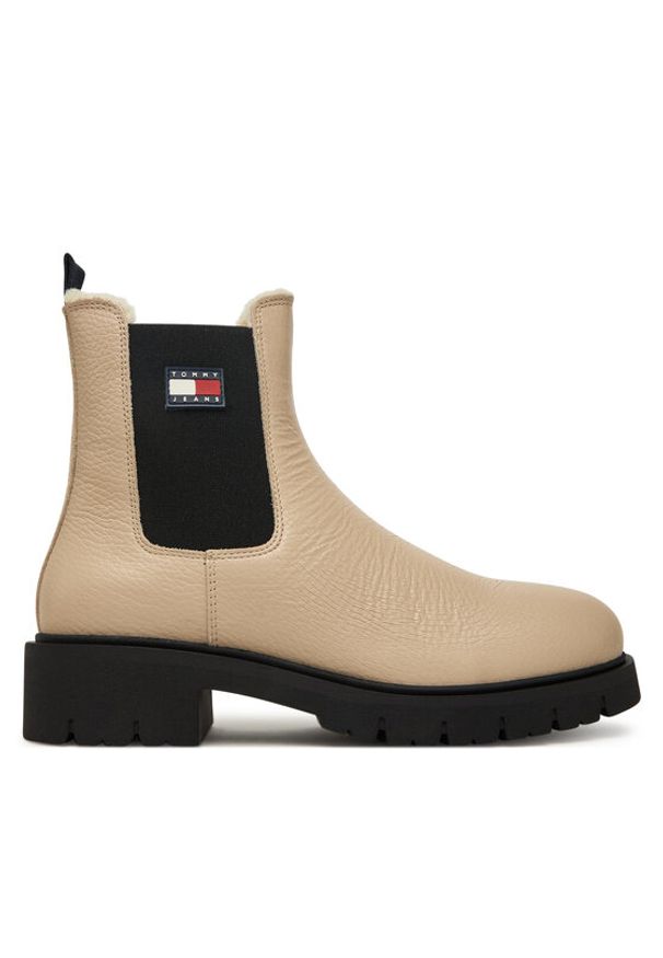 Tommy Jeans Sztyblety Tjw Chelsea Boot Wl EN0EN02826 Écru. Materiał: skóra