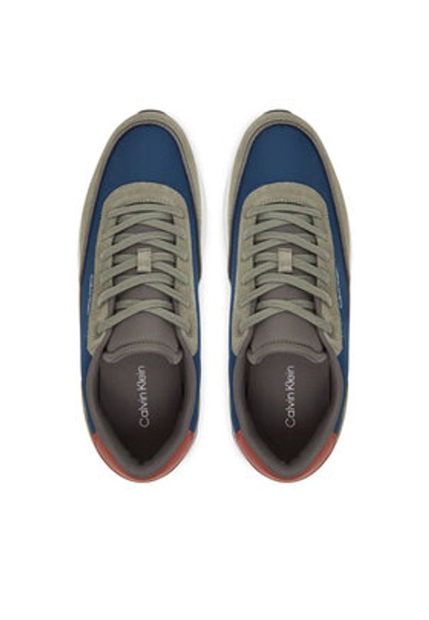 Calvin Klein Sneakersy Low Top Lace Up Repreve Mix HM0HM01714 Zielony. Kolor: zielony. Materiał: skóra
