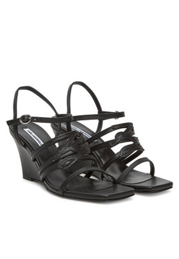Karl Lagerfeld - KARL LAGERFELD Sandały KL34425 Czarny. Kolor: czarny. Materiał: skóra