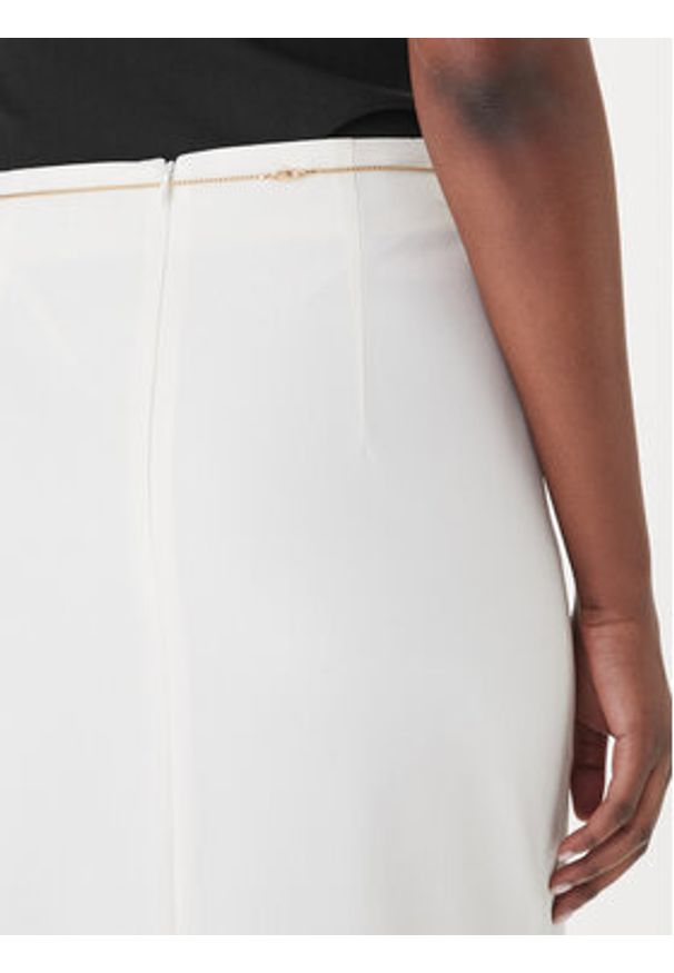Hugo - HUGO Spódnica ołówkowa Ratsa 50558168 Écru Slim Fit. Materiał: syntetyk