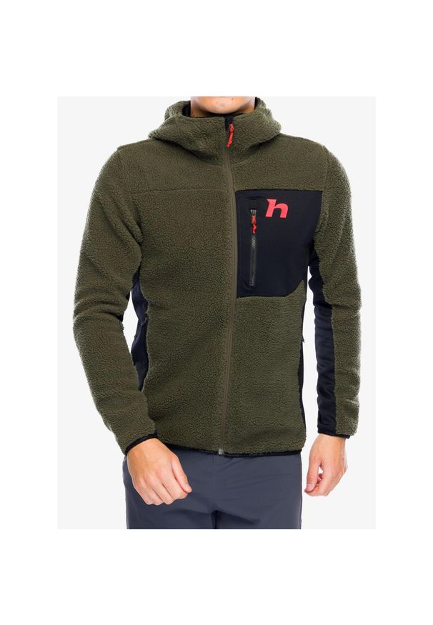 Kurtka polarowa męska Hannah Kodiak Hoody. Kolor: zielony. Materiał: polar. Sport: turystyka piesza