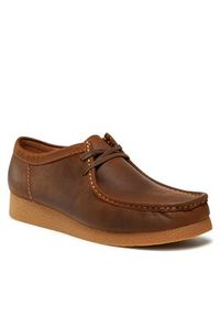 Clarks Półbuty Wallabee Evo 261728197 Brązowy. Kolor: brązowy. Materiał: nubuk, skóra