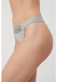 Calvin Klein Underwear stringi kolor szary. Kolor: szary. Materiał: bawełna #3