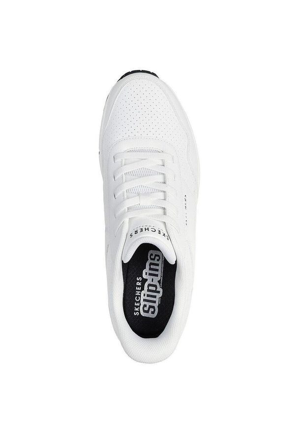 skechers - Adidasy Skechers Uno-banksia Luxe, Mężczyźni. Kolor: biały. Materiał: skóra ekologiczna, materiał