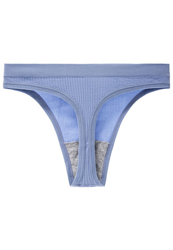 Intica - Stringi niewidoczne pod ubraniem z elastycznego materiału Nubia. Kolor: niebieski. Materiał: materiał