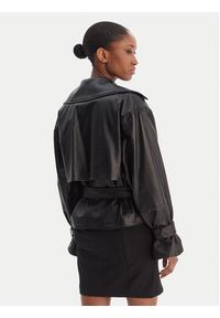 Hugo - HUGO Kurtka skórzana Lanitte 50560068 Czarny Relaxed Fit. Kolor: czarny. Materiał: skóra #3
