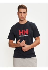 Helly Hansen T-Shirt Logo 30396 Granatowy Regular Fit. Kolor: niebieski. Materiał: bawełna #1