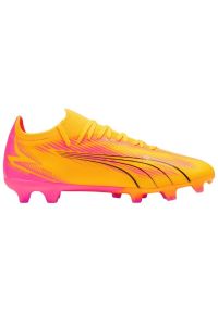 Buty piłkarskie Puma Ultra Match FG/AG 107754 03 pomarańczowe. Kolor: pomarańczowy. Szerokość cholewki: normalna. Sport: piłka nożna