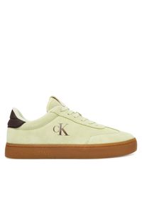 Calvin Klein Jeans Sneakersy Classic Cupsole Mg Su YM0YM01300 Biały. Kolor: biały. Materiał: skóra