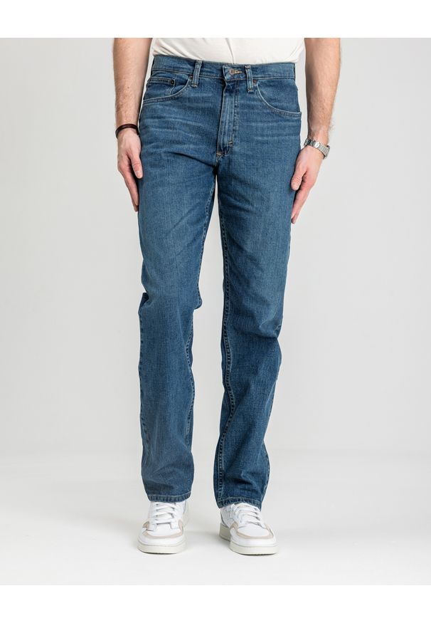 Męskie Spodnie Jeansowe Wrangler Relaxed Fit Knox 112352871. Okazja: na co dzień. Styl: klasyczny, casual