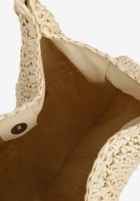 Renee - Beżowa Plażowa Torebka Shopper z Plecionki Meriela. Kolor: beżowy. Sezon: lato. Styl: casual, elegancki