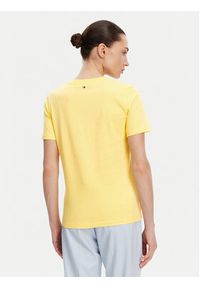 TOMMY HILFIGER - Tommy Hilfiger T-Shirt WW0WW45522 Żółty Regular Fit. Kolor: żółty. Materiał: bawełna #3