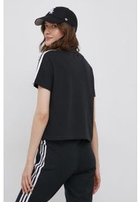 Adidas - adidas T-shirt bawełniany GL0777 kolor czarny. Kolor: czarny. Materiał: bawełna. Wzór: gładki #3