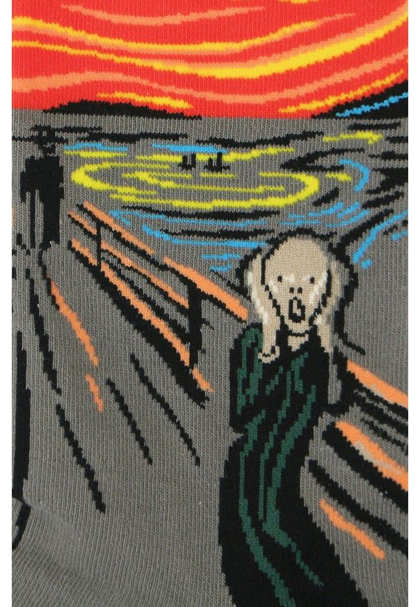 His Story - Tematyczne Skarpetki Bawełniane - Krzyk, Obraz, Sztuka. Kolor: wielokolorowy. Materiał: elastan, bawełna, poliamid