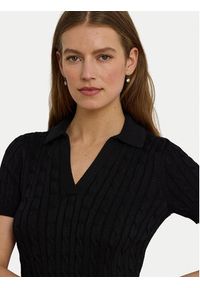Lauren Ralph Lauren - LAUREN RALPH LAUREN Polo 200P14041002 Czarny Regular Fit. Typ kołnierza: polo. Kolor: czarny. Materiał: bawełna #4