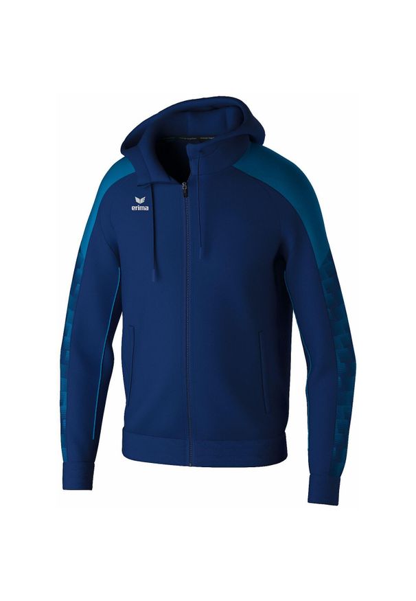 ERIMA - Bluza dresowa z kapturem Erima Evo Star. Typ kołnierza: kaptur. Kolor: niebieski. Materiał: dresówka
