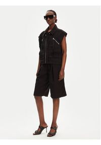 Pinko - PINKO Kamizelka Gerard Gilet 105237 A2M8 Czarny Regular Fit. Kolor: czarny. Materiał: bawełna #5
