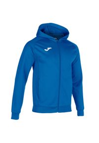 Kurtka z kapturem Joma Menphis. Typ kołnierza: kaptur. Kolor: niebieski. Materiał: prążkowany. Sport: piłka nożna
