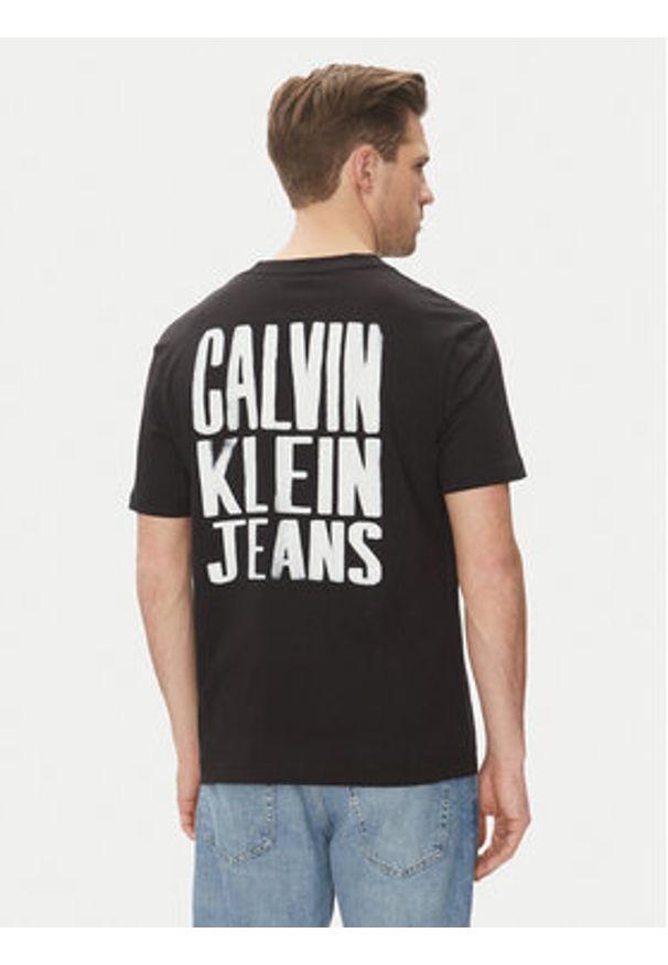 Calvin Klein Jeans T-Shirt Painted J30J327523 Czarny Regular Fit. Kolor: czarny. Materiał: bawełna