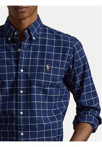 Polo Ralph Lauren Koszula 710P07186001 Granatowy Custom Fit. Typ kołnierza: polo. Kolor: niebieski. Materiał: bawełna #3