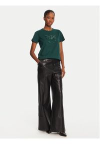 Pinko - PINKO T-Shirt Quentin 100535 A2RN Zielony Regular Fit. Kolor: zielony. Materiał: bawełna #4