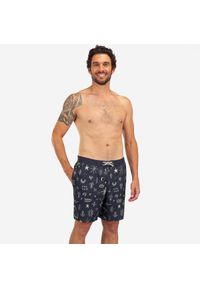 Spodenki surfingowe męskie Decathlon 100 Symbol 18". Kolor: czarny. Materiał: poliester, materiał. Długość: długie. Styl: sportowy