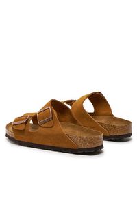 Birkenstock Klapki Arizona Bs 1009527 Brązowy. Kolor: brązowy. Materiał: skóra, zamsz