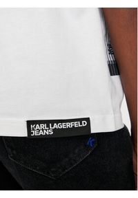 Karl Lagerfeld Jeans T-Shirt 246J1707 Biały Regular Fit. Kolor: biały. Materiał: bawełna