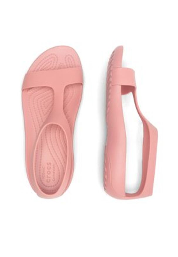 Crocs Sandały SERENA SANDAL 205469-682 Różowy. Kolor: różowy. Materiał: guma