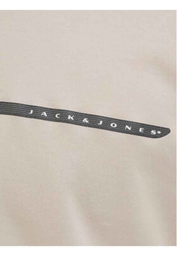 Jack & Jones - Jack&Jones T-Shirt Fusion 12273120 Beżowy Regular Fit. Kolor: beżowy. Materiał: bawełna
